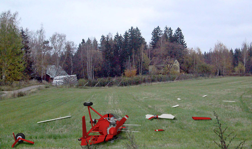 Crash in Yl�st�!